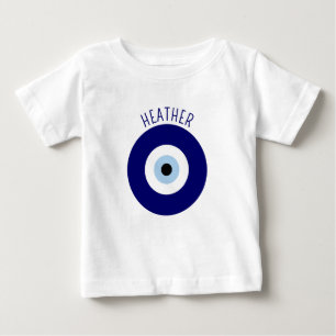 Blue Evil Eye Viel Glück & Protection Symbol Baby T-shirt