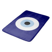 Blue Evil Eye Viel Glück & Protection Symbol Badematte (Schrägansicht)