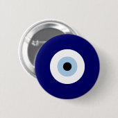 Blue Evil Eye Viel Glück & Protection Symbol Button (Vorne & Hinten)
