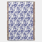 Blue Evil Eye Viel Glück & Protection Symbol Decke (Vorderseite Vertikal)