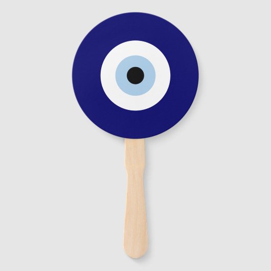 Blue Evil Eye Viel Glück & Protection Symbol Fächer (Vorderseite)