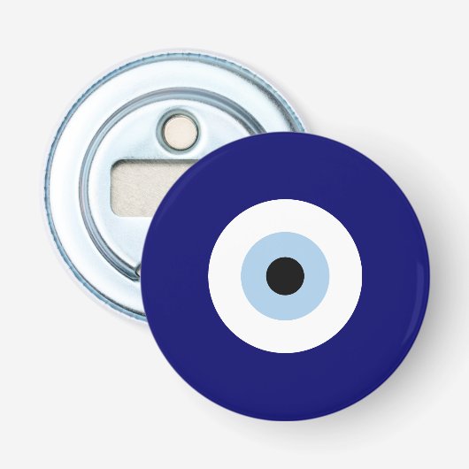 Blue Evil Eye Viel Glück & Protection Symbol Flaschenöffner (Vorderseite)
