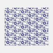 Blue Evil Eye Viel Glück & Protection Symbol Fleecedecke (Vorderseite (Horizontal))