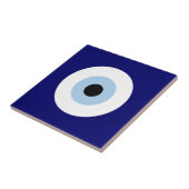 Blue Evil Eye Viel Glück & Protection Symbol Fliese (Seite)