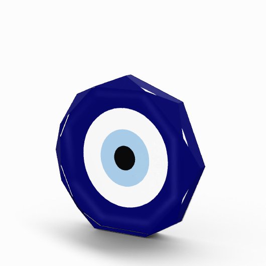 Blue Evil Eye Viel Glück & Protection Symbol Fotoblock (Rechts)