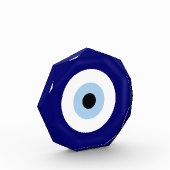 Blue Evil Eye Viel Glück & Protection Symbol Fotoblock (Links)