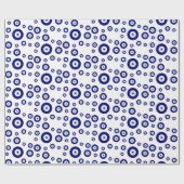 Blue Evil Eye Viel Glück & Protection Symbol Geschenkpapier (Flach)