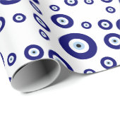 Blue Evil Eye Viel Glück & Protection Symbol Geschenkpapier (Rolleneckpunkt)