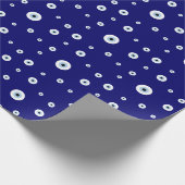 Blue Evil Eye Viel Glück & Protection Symbol Geschenkpapier (Ecke)