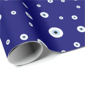 Blue Evil Eye Viel Glück & Protection Symbol Geschenkpapier (Rolleneckpunkt)