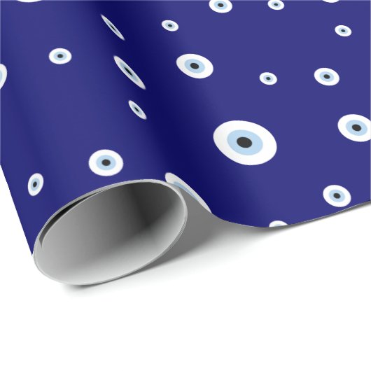 Blue Evil Eye Viel Glück & Protection Symbol Geschenkpapier (Rolleneckpunkt)