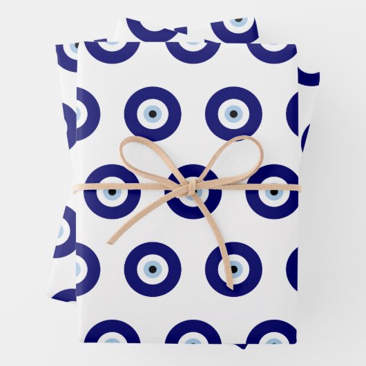 Blue Evil Eye Viel Glück & Protection Symbol Geschenkpapier Set (Beispiel)