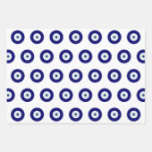 Blue Evil Eye Viel Glück & Protection Symbol Geschenkpapier Set (Vorderseite)