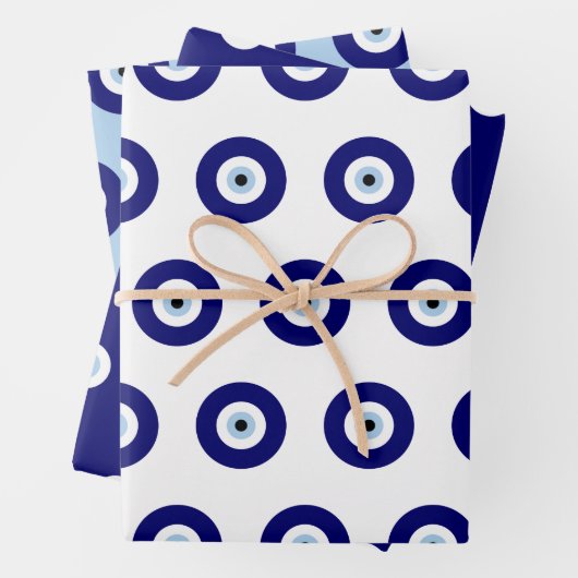 Blue Evil Eye Viel Glück & Protection Symbol Geschenkpapier Set (Beispiel)