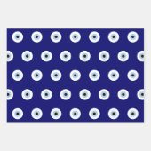 Blue Evil Eye Viel Glück & Protection Symbol Geschenkpapier Set (Vorderseite 3)