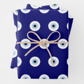 Blue Evil Eye Viel Glück & Protection Symbol Geschenkpapier Set (Beispiel)