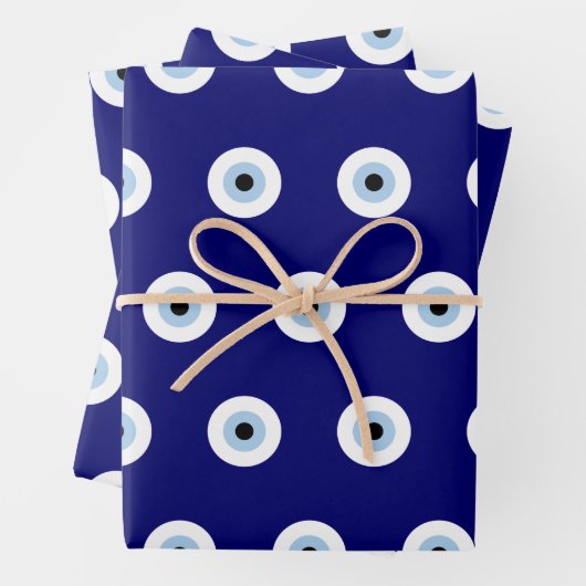 Blue Evil Eye Viel Glück & Protection Symbol Geschenkpapier Set (Beispiel)