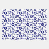 Blue Evil Eye Viel Glück & Protection Symbol Geschenkpapier Set (Vorderseite 3)