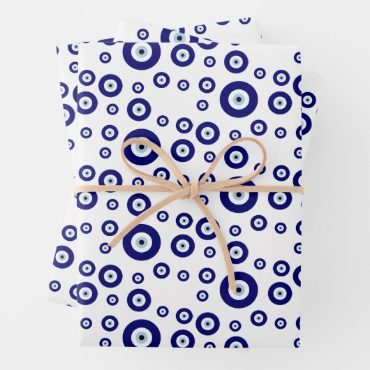 Blue Evil Eye Viel Glück & Protection Symbol Geschenkpapier Set (Beispiel)