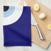 Blue Evil Eye Viel Glück & Protection Symbol Geschirrtuch (Viertel Falte)