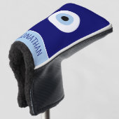 Blue Evil Eye Viel Glück & Protection Symbol Golf Headcover (3/4 Vorderseite)