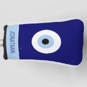 Blue Evil Eye Viel Glück & Protection Symbol Golf Headcover (Vorderseite)