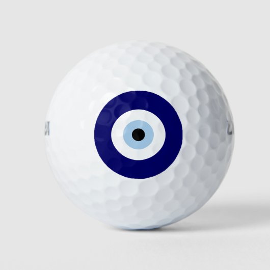 Blue Evil Eye Viel Glück & Protection Symbol Golfball (Vorderseite)