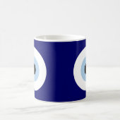 Blue Evil Eye Viel Glück & Protection Symbol Kaffeetasse (Mittel)