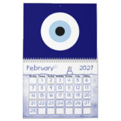 Blue Evil Eye Viel Glück & Protection Symbol Kalender (Feb 2027)