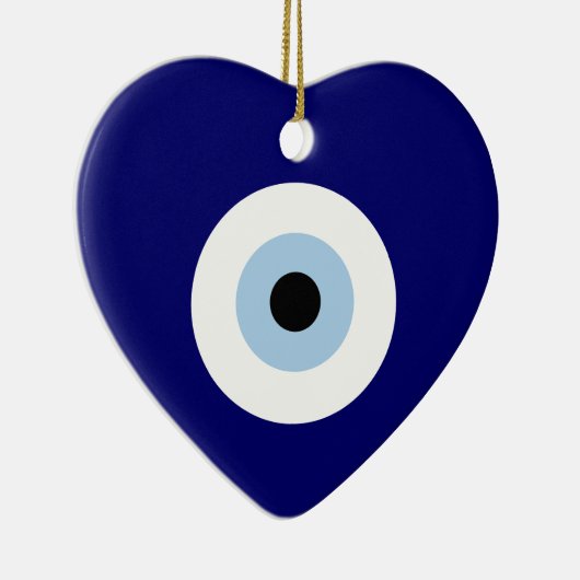 Blue Evil Eye Viel Glück & Protection Symbol Keramik Ornament (Rechts)
