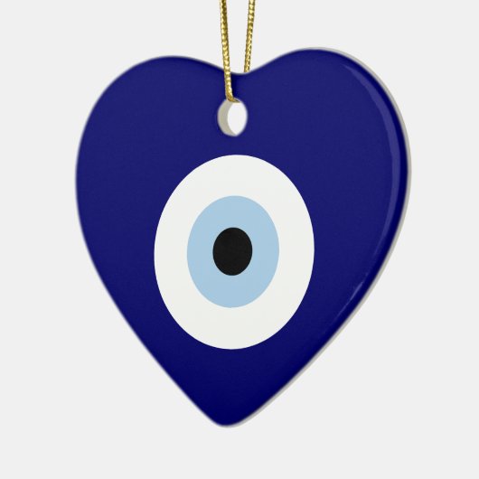 Blue Evil Eye Viel Glück & Protection Symbol Keramik Ornament (Links)