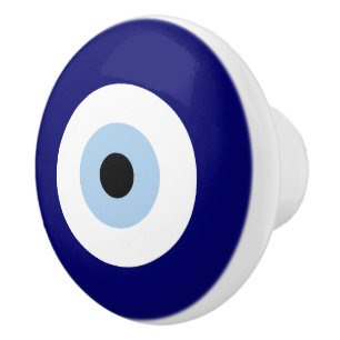 Blue Evil Eye Viel Glück & Protection Symbol Keramikknauf