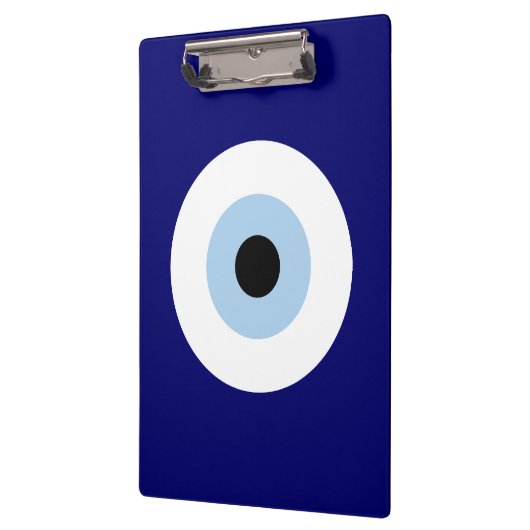 Blue Evil Eye Viel Glück & Protection Symbol Klemmbrett (Links)