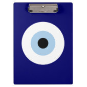 Blue Evil Eye Viel Glück & Protection Symbol Klemmbrett (Vorderseite)