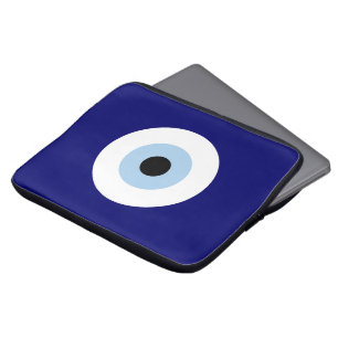 Blue Evil Eye Viel Glück & Protection Symbol Laptopschutzhülle