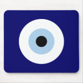 Blue Evil Eye Viel Glück & Protection Symbol Mousepad (Vorne)