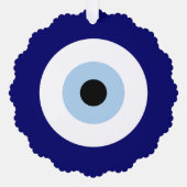 Blue Evil Eye Viel Glück & Protection Symbol Ornament Karte (Vorderseite)