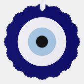 Blue Evil Eye Viel Glück & Protection Symbol Ornament Karte (Rückseite)