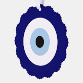 Blue Evil Eye Viel Glück & Protection Symbol Ornament Karte (Links)