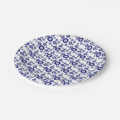 Blue Evil Eye Viel Glück & Protection Symbol Pappteller (Schrägansicht)