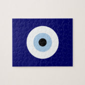 Blue Evil Eye Viel Glück & Protection Symbol Puzzle (Horizontal)