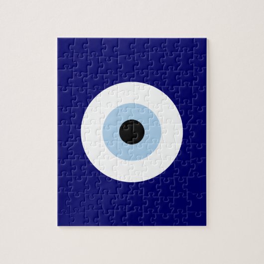 Blue Evil Eye Viel Glück & Protection Symbol Puzzle (Vertikal)