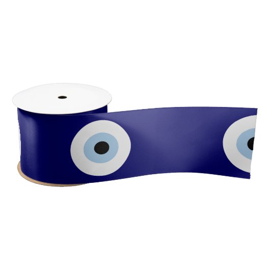 Blue Evil Eye Viel Glück & Protection Symbol Satinband (Spule)