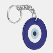 Blue Evil Eye Viel Glück & Protection Symbol Schlüsselanhänger (Vorderseite links)