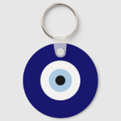 Blue Evil Eye Viel Glück & Protection Symbol Schlüsselanhänger (Rückseite)