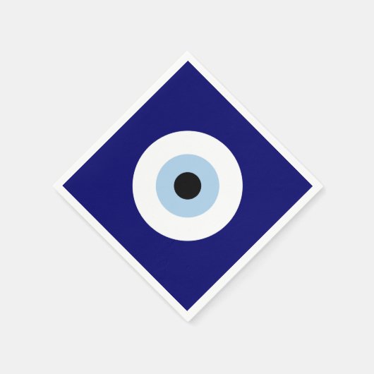 Blue Evil Eye Viel Glück & Protection Symbol Serviette (Ecke)