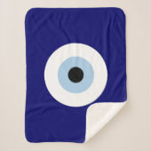 Blue Evil Eye Viel Glück & Protection Symbol Sherpadecke (Vorderseite)