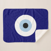Blue Evil Eye Viel Glück & Protection Symbol Sherpadecke (Vorderseite (Horizontal))
