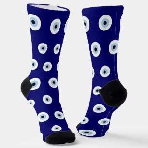 Blue Evil Eye Viel Glück & Protection Symbol Socken