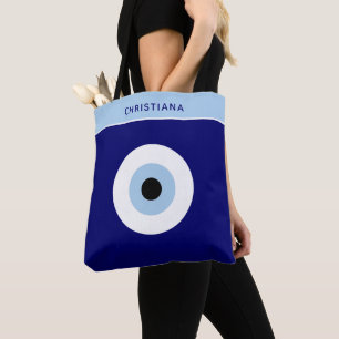 Blue Evil Eye Viel Glück & Protection Symbol Tasche